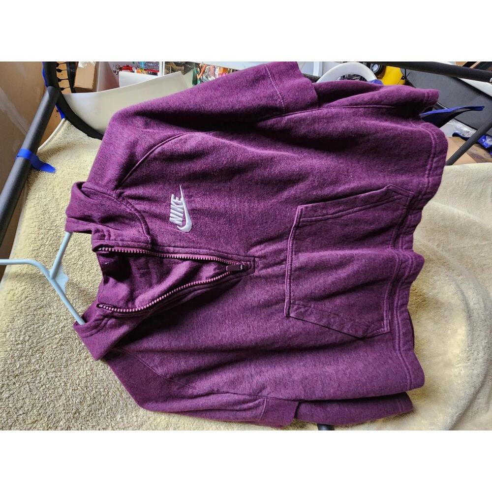 Nike Women's Purple Half-Zip Hoodie